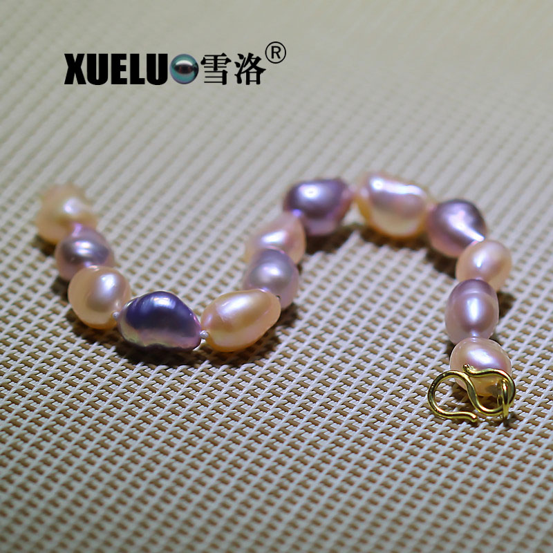 Fashion Multicolor Baroque Chinese Cultured Freshwater Pearl Bracelet (XL150066)