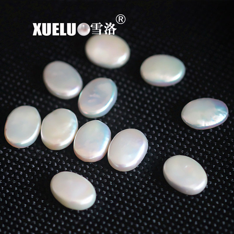 10*10mm Oval Shape Baroque White Freshwater Loose Pearls Beads (XL110028)