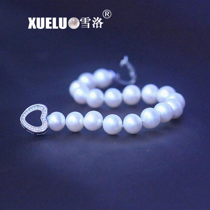 Fashion Jewelry 9-10mm Round Real Natural Cultured Fresh Water Pearl Bracelet (XL150117)