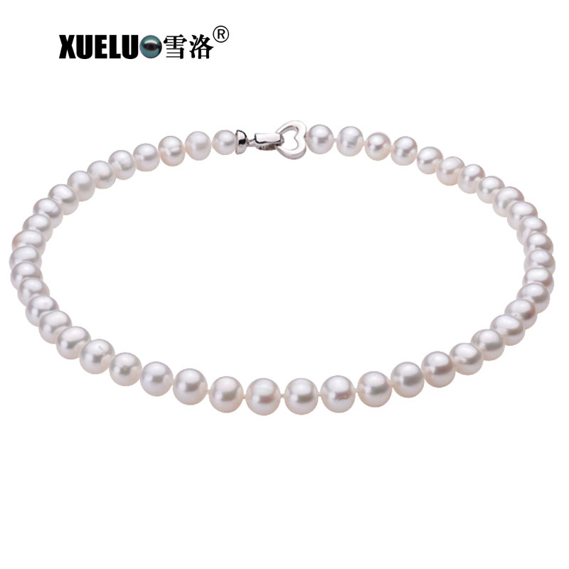Very Round Natural Cultured Freshwater Pearl Classic Choker Necklace (XL120080)