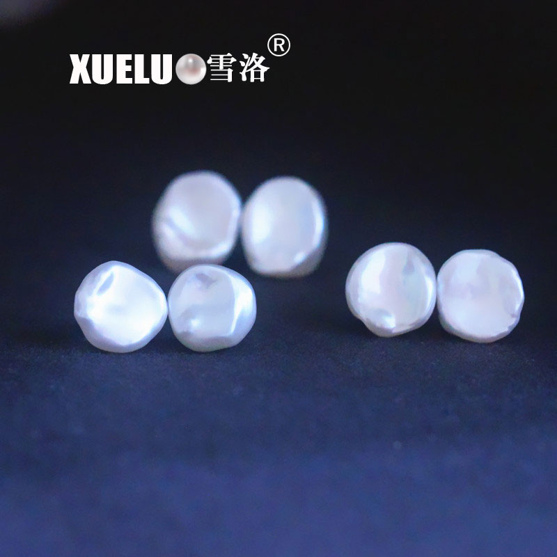 Fashion Earrings Jewelry Sterling Silver Keshi White Cultured Baroque Freshwater Pearl Earrings(XL140155)