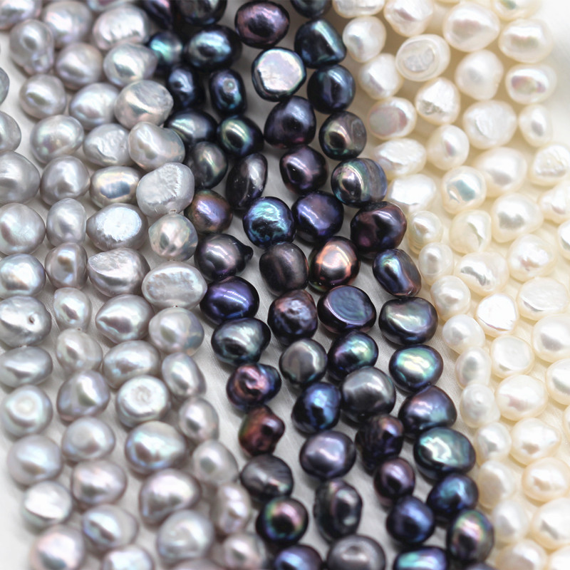 7-8mm AAA Nugget Baroque Natural Cultured Freshwater Pearl Strings Wholesale (XL180124) 