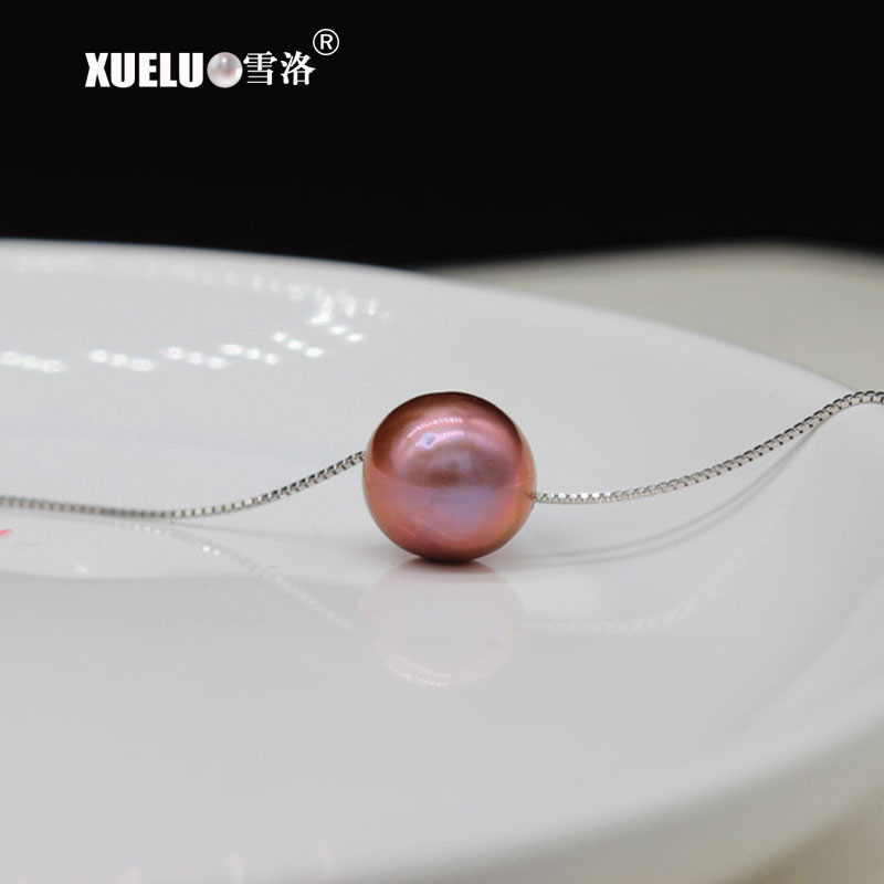 Fashion Silver Jewelry Round Baroque Real Freshwater Pearl Necklace (XL120073)