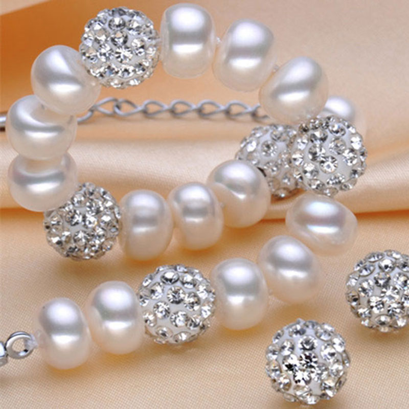 Fashion Natural Cultured Fresh Water Pearl Bracelet for Women(XL150018)