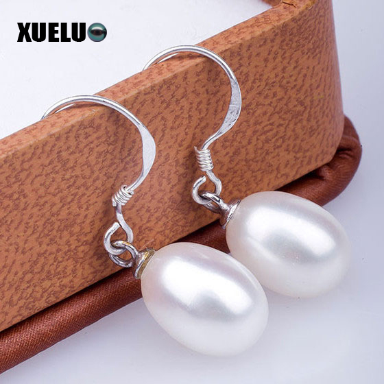 925 Sterling Silver Fashion Natural Cultured Freshwater Pearl Earrings (XL140004)