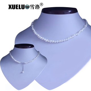 3-4mm Mini Small Natural Baroque Cultured Freshwater Pearl Necklace (XL120058) 