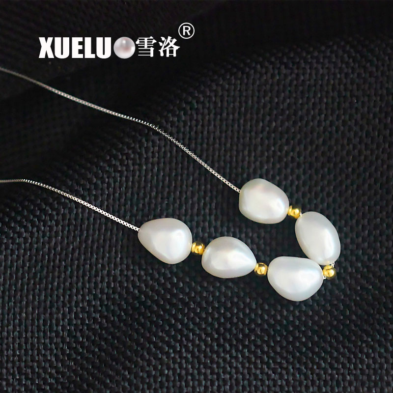 Silver Fashion Baroque Pearl Jewelry Freshwater Pearl Necklace (XL120041) 