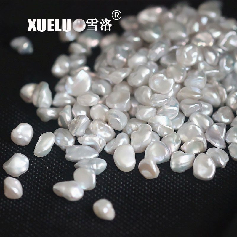 7-8mm Keshi Baroque White Freshwater Loose Pearls Beads(XL110032)