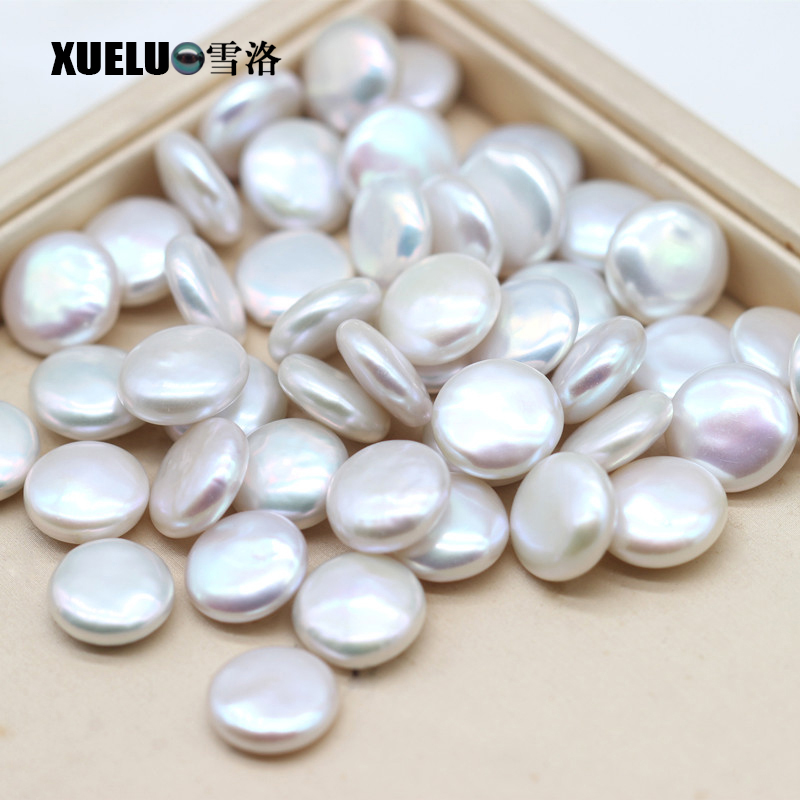 13-14mm Big Coin Baroque White AAAA Quality Freshwater Loose Pearls Beads(XL110055)