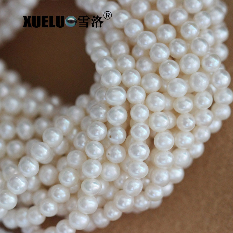 5-6mm a+ Quality Natural Genuine Round Cultured Fresh Water Pearls (XL180012)