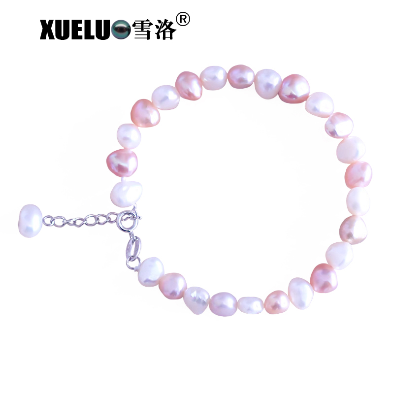 Fashion Baroque Natural Cultured Freshwater Pearl Bracelet Jewelry(XL150131)
