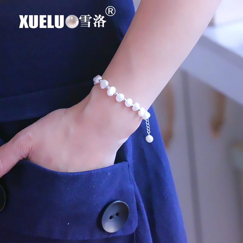 Fashion Baroque Natural Cultured Freshwater Pearl Bracelet Jewelry(XL150131)