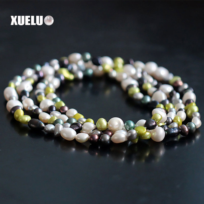 Fashion Long Freshwater Pearl Necklace(XL120001)