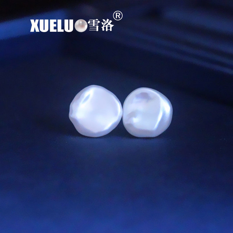 Fashion Earrings Jewelry Sterling Silver Keshi White Cultured Baroque Freshwater Pearl Earrings(XL140155)