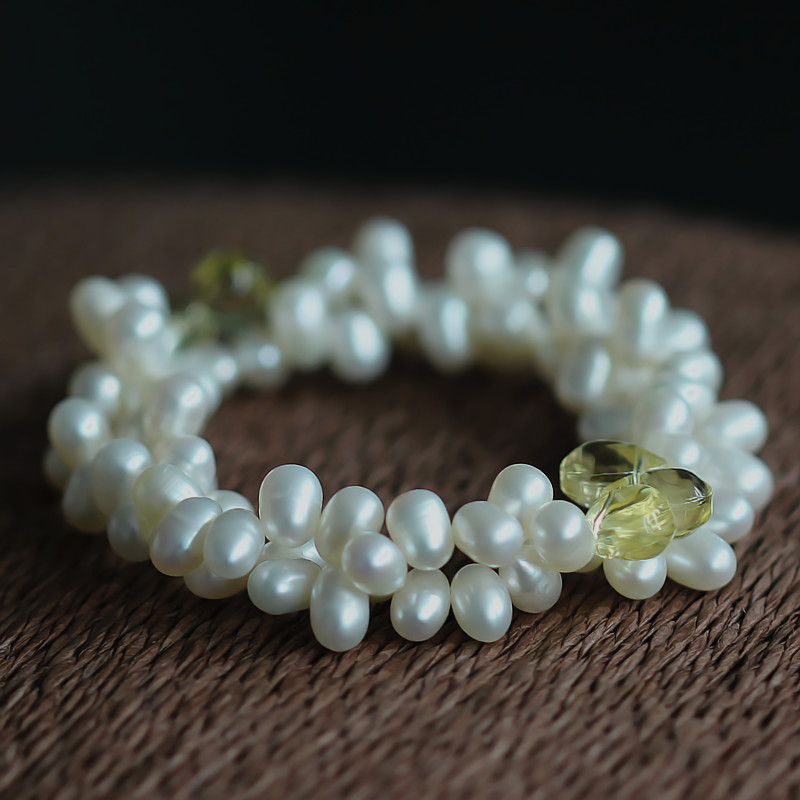 Fashion Potato Natural Real Chinese Cultured Freshwater Pearl Bracelet (XL150040)