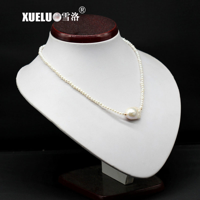 Charming Fashion Natural Cultured Freshwater Pearl Choker Necklace (XL120075)