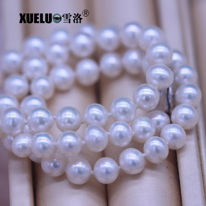 AAA High Quality Round Natural Cultured Freshwater Pearl Choker Necklace (XL120067)